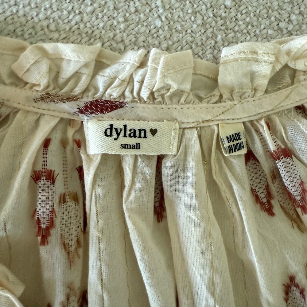 Dylan Beige And Rust Patterned Blouse - image 2